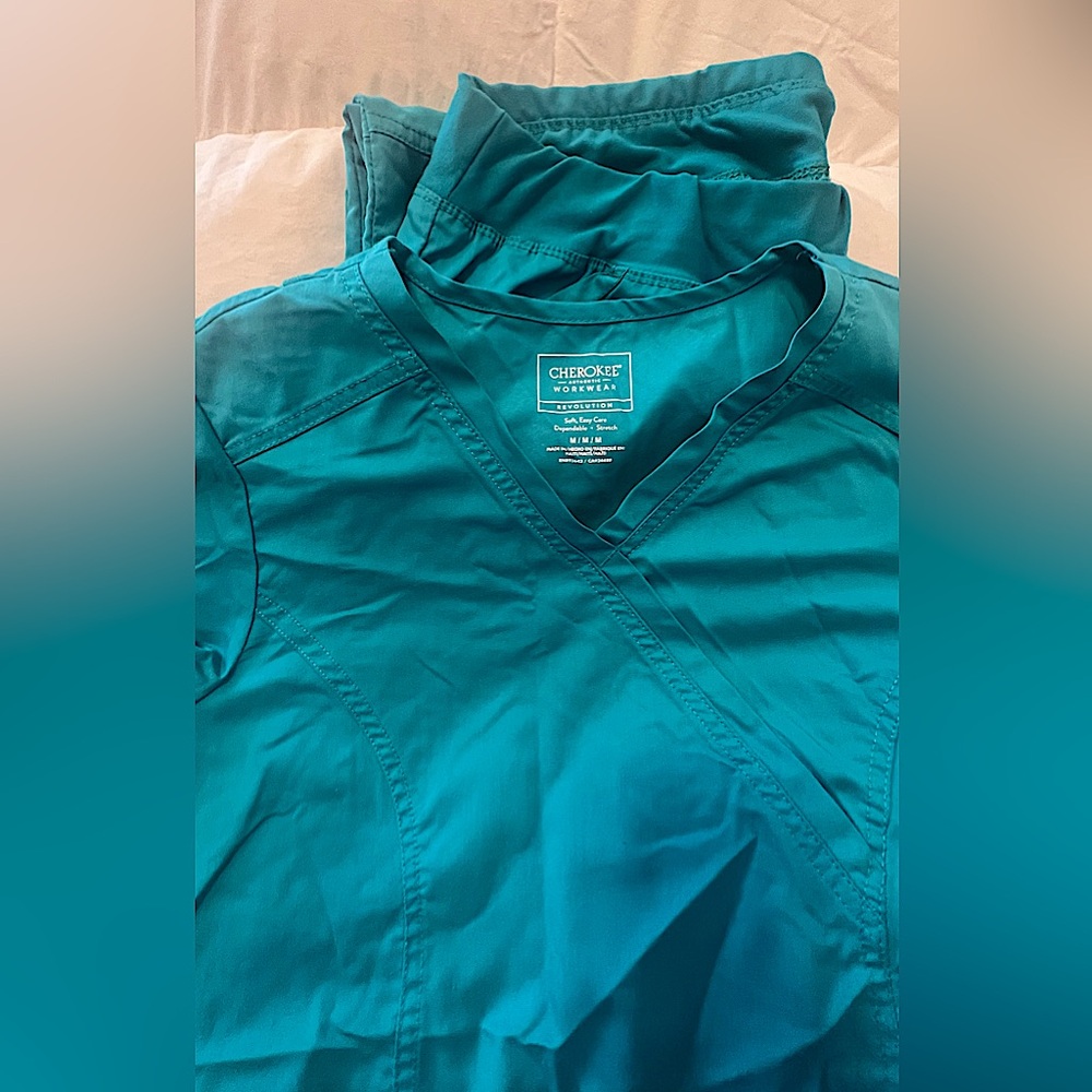Cherokee Workwear Teal Scrub Set
